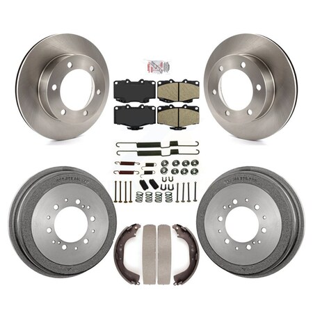Transit Auto Front Rear Disc Brake Rotors Ceramic Pads And Drum Kit 7Pc